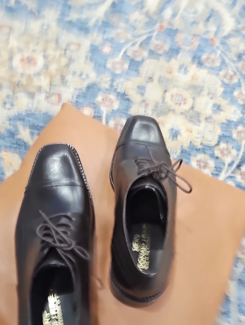 Donald J. Pliner Men's Dark Brown Cap-Toe Lace-Up Oxfords